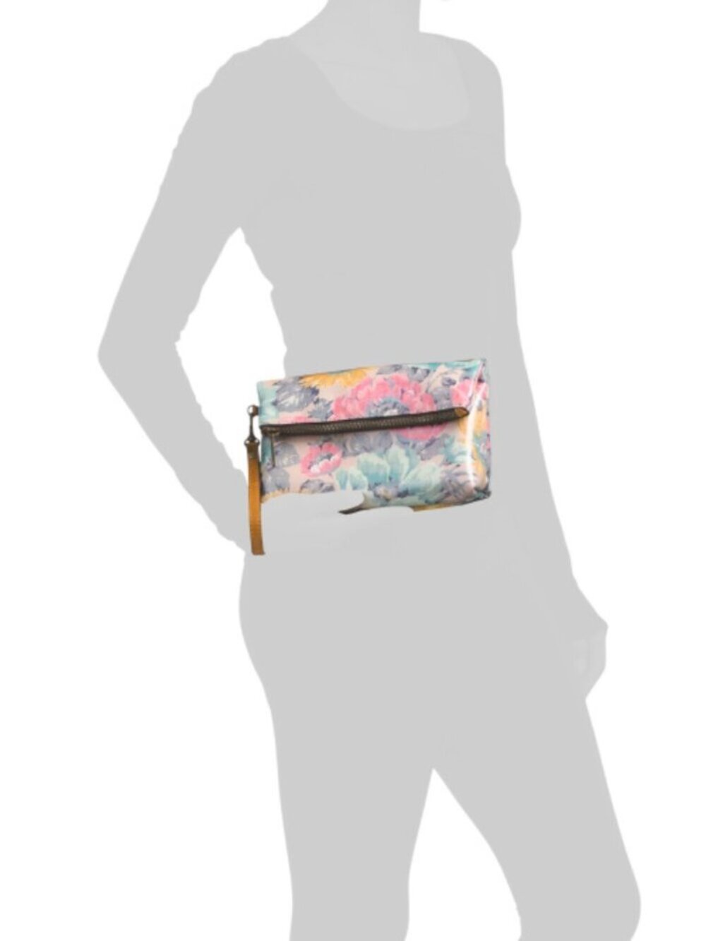 PATRICIA NASH Leather Valerie Foldover Wristlet Pouch In Gift Box - Picture 6 of 6